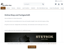 Tablet Screenshot of hut-online-shop.de